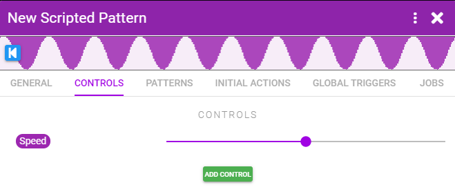 Scripted Pattern Controls